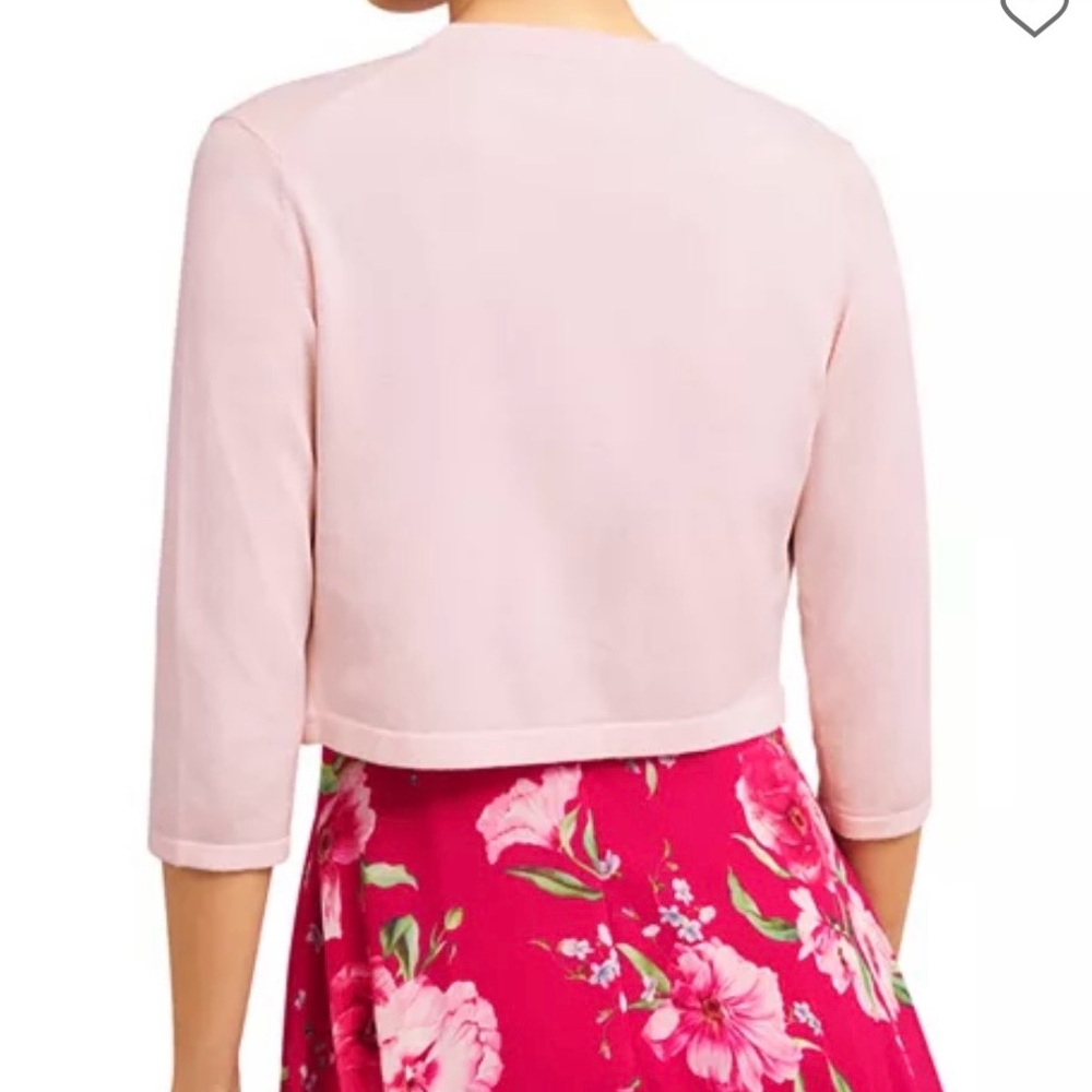 Hobbs of London Chic Light Pink Bolero Shrug - Picture 3 of 8